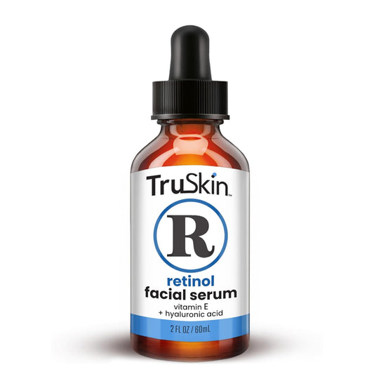 TruSkin Retinol Serum for Face – Gentle Anti-Aging Serum with Retinol, Hyaluronic Acid, and Vitamin E for A More Youthful Feel – Skin Care Made to Improve Fine Lines, Wrinkles, 2 fl oz